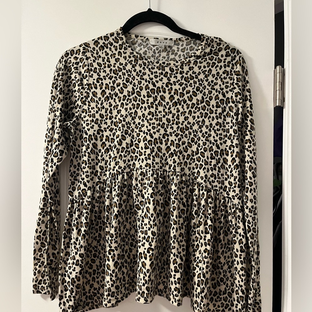 CHEETAH LONG SLEEVE GAZE SHIRT